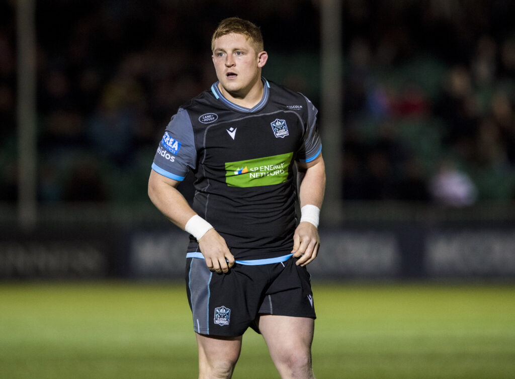 Johnny Matthews in action for Glasgow Warriors on his first home appearance
