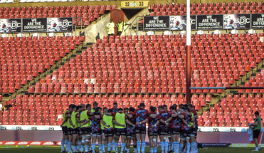 A view of the Glasgow team huddle during the warm-up 18/5/2024