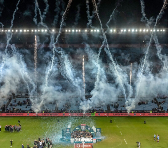 The Glasgow Warriors celebrate as URC champions 22/6/2024
