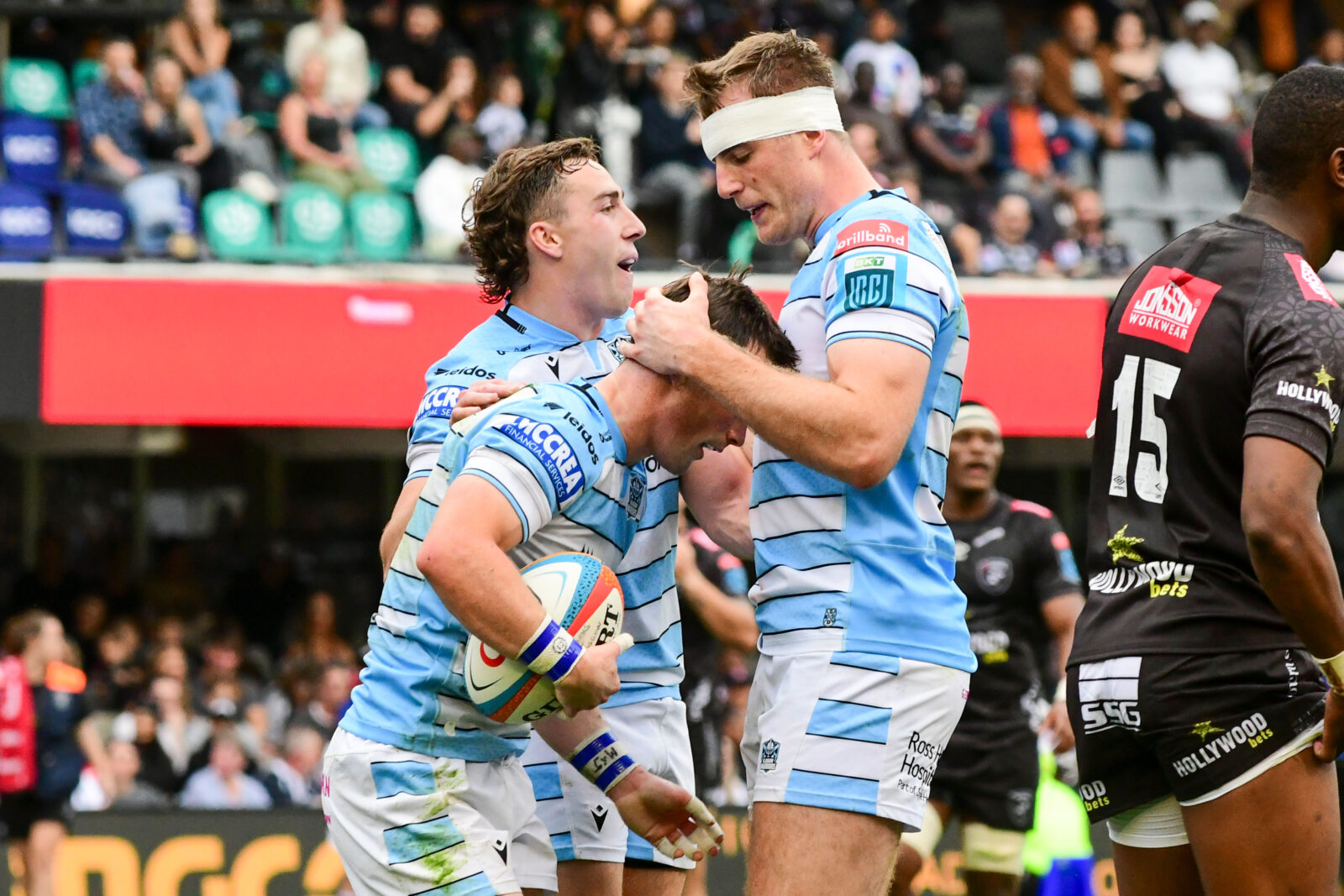 George Horne celebrates scoring a try 19/10/2024