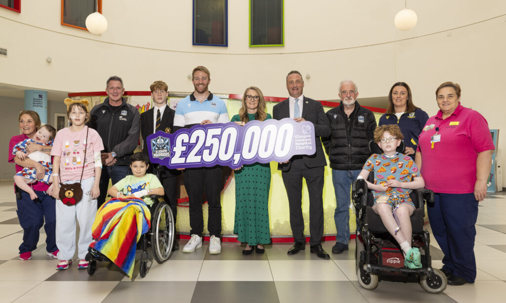 Glasgow Warriors surpass £250,000 fundraising milestone for Glasgow Children’s Hospital Charity